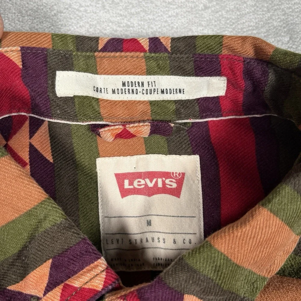 Levi's Indian Blanket Southwest Navajo Aztec Shirt Men M‎ Modern Fit Button Down
